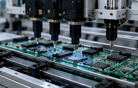 หัววางชิ้นส่วนอัตโนมัติเหนือแผ่น PCB
