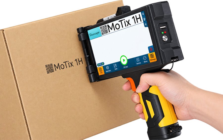 เครื่องพิมพ์อิงค์เจ็ทแบบพกพา SOJET MoTix 1H พิมพ์ลงบนกล่องกระดาษ