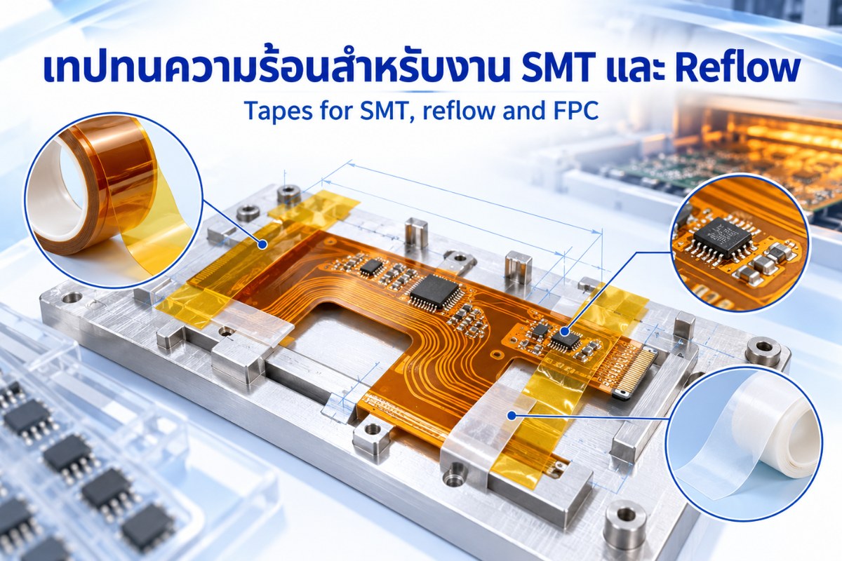เทปทนความร้อนสำหรับ SMT, Reflow, Wave Solder และ FPC เลือกชนิดใด?
