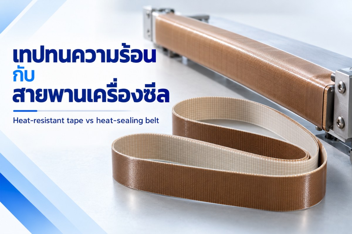 เทปทนความร้อนและสายพานเครื่องซีล เลือกอย่างไรให้เหมาะกับงาน Heat Sealing?